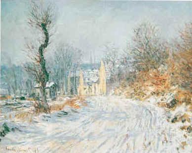 Claude Monet Road to Giverny in Winter China oil painting art